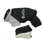 Ruffin It Dog Snowsuit Harness - Black and Gray (Option: X-Small)