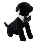 White Collar with Black Satin Bow Tie (Option: 3X-Large)