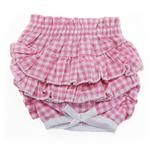 Ruffled Pink Gingham Dog Panties (Option: Medium)