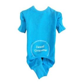 Sweet Dreams Thermal Dog Pajamas - Blue (Option: X-Small)