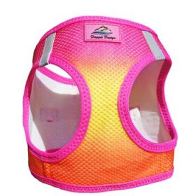 American River Choke Free Dog Harness Ombre Collection - Raspberry Pink and Orange (Option: XX-Small)