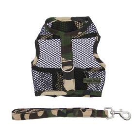 Cool Mesh Dog Harness with Leash - Camouflage (Option: X-Small)