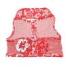 Cool Mesh Dog Harness with Leash - Hawaiian Hibiscus Red