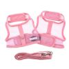 Cool Mesh Dog Harness with Leash - Solid Pink