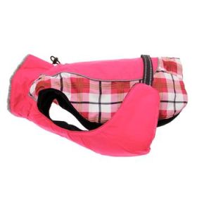 Alpine All-Weather Dog Coat - Raspberry Plaid (Option: X-Small)