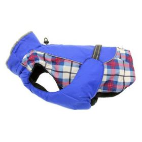 Alpine All-Weather Dog Coat - Royal Blue Plaid (Option: 5X-Large)