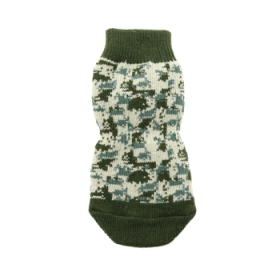 Non-Skid Dog Socks - Green Camo (Option: Small)