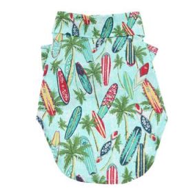 Hawaiian Camp Shirt - Surfboards and Palms (Option: XX-Small)