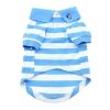 Striped Dog Polo - Blue Niagara and White