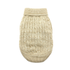 Combed Cotton Cable Knit Dog Sweater - Oatmeal