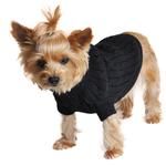 Combed Cotton Cable Knit Dog Sweater - Jet Black (Option: Large)