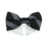 Universal Dog Bow Tie - Black and Silver Stripe (Option: Type 1)