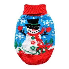 Combed Cotton Ugly Snowman Holiday Dog Sweater (Option: XX-Small)