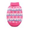 Combed Cotton Snowflake and Hearts Dog Sweater - Pink