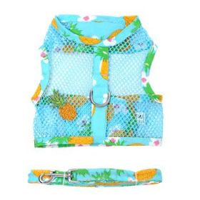 Cool Mesh Dog Harness with Leash - Pineapple Luau (Option: X-Small)