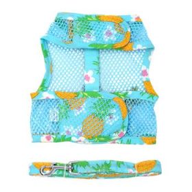 Cool Mesh Dog Harness with Leash - Pineapple Luau (Option: Medium)