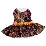 Fall Leaves Harness Dress With Matching Leash (Option: X-Large)