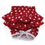 Ruffled Red Polka Dot Dog Panties (Option: X-Small)