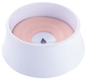 Pet Life 'Pud-Guard' Anti-Spill Floating Water and Food Bowl (Color: PINK)