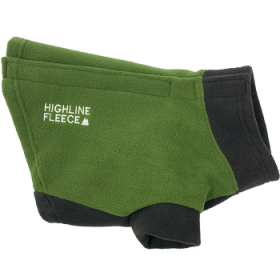 Highline Fleece Dog Coat - Two Tone Green (Option: Size 18)