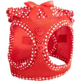 American River Choke Free Dog Harness Polka Dot Collection - Red Polka Dot (Option: XX-Small)