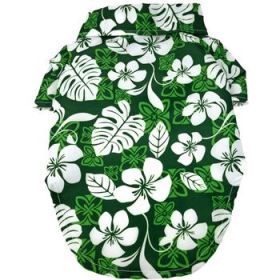 Hawaiian Camp Shirt - Tropical Green (Option: Small)