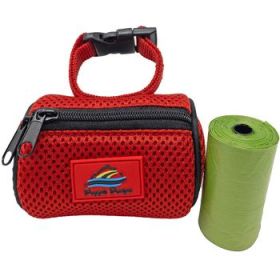 American River Poop Bag Holder - Red (Option: One Size)