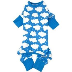 CuddlePup Dog Pajamas - Fluffy Clouds - Blue (Option: X-Small)