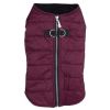 Zip-up Dog Puffer Vest - Burgundy