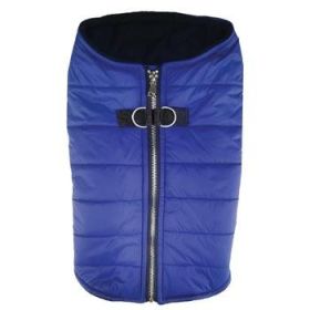 Zip-up Dog Puffer Vest - Navy Blue (Option: Small)