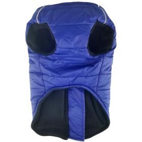 Zip-up Dog Puffer Vest - Navy Blue (Option: Large)