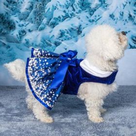 Holiday Dog Harness Dress - Snowflakes (Option: Small)