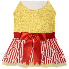 Movie Theater Popcorn Dog Dress with Matching Leash (Option: X-Small)