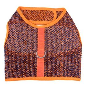 Active Mesh Dog Harness with Leash - Orange & Blue (Option: Large)